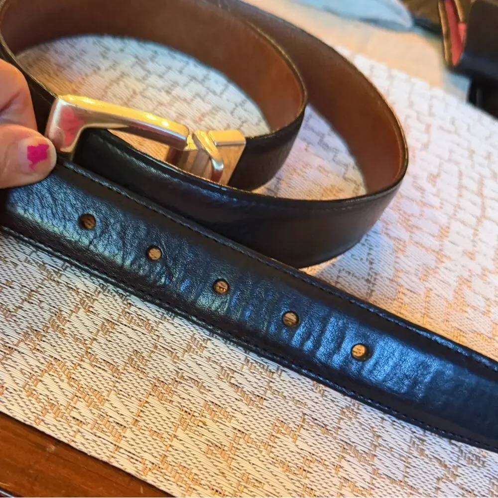 Brighton Men’s reversible belt leather sz 42